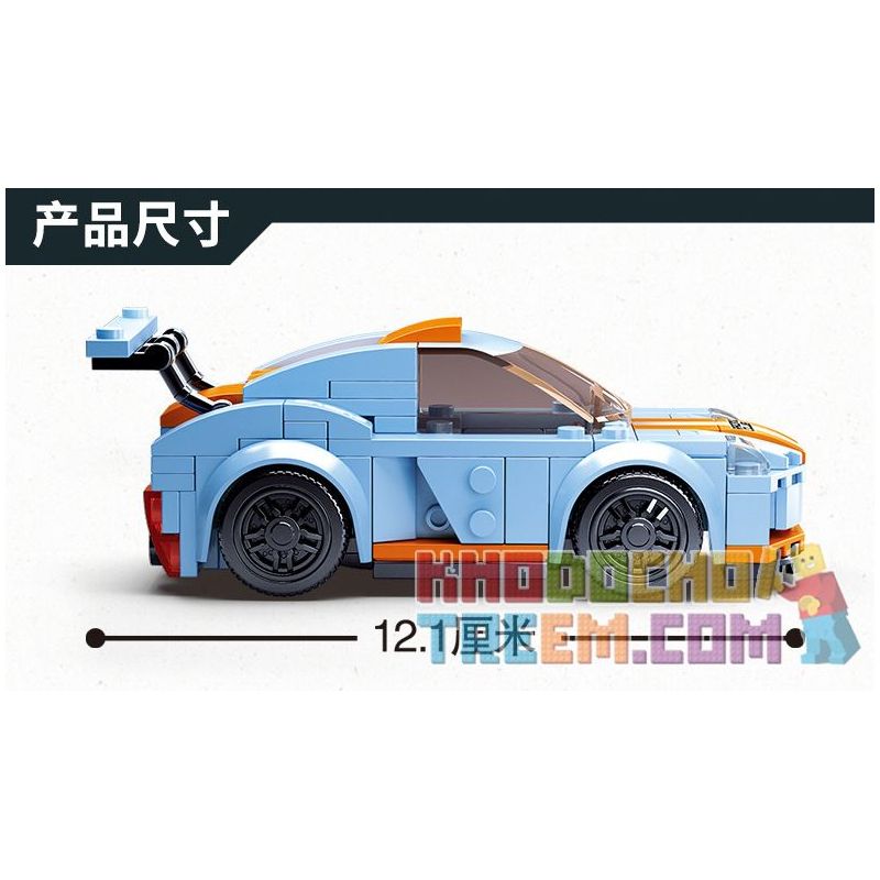 SLUBAN M38-B0633A B0633A 0633A M38B0633A 38-B0633A non  BÁO ĐỐM XANH bộ đồ chơi xếp lắp ráp ghép mô hình Speed Champions Racing Cars RACING CLUB Đua Xe Công Thức 148 khối