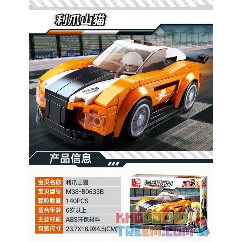 SLUBAN M38-B0633B B0633B 0633B M38B0633B 38-B0633B non  LỆ SƠN. bộ đồ chơi xếp lắp ráp ghép mô hình Speed Champions Racing Cars RACING CLUB Đua Xe Công Thức 140 khối