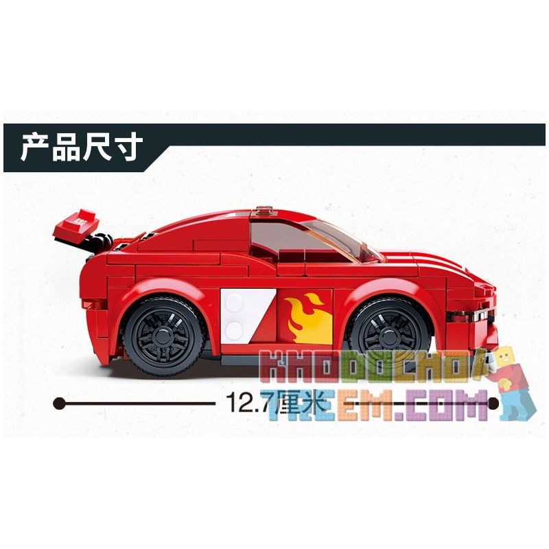 SLUBAN M38-B0633D B0633D 0633D M38B0633D 38-B0633D non  CHIM HỒNG HẠC bộ đồ chơi xếp lắp ráp ghép mô hình Speed Champions Racing Cars RACING CLUB Đua Xe Công Thức 163 khối