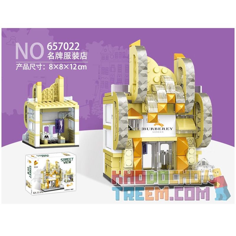 PanlosBrick 657022 Panlos Brick 657022 non Lego CỬA HÀNG QUẦN ÁO THIẾT KẾ bộ đồ chơi xếp lắp ráp ghép mô hình Mini Modular STREETSCAPE CLOTHING SHOP Đường Phố Thu Nhỏ 141 khối