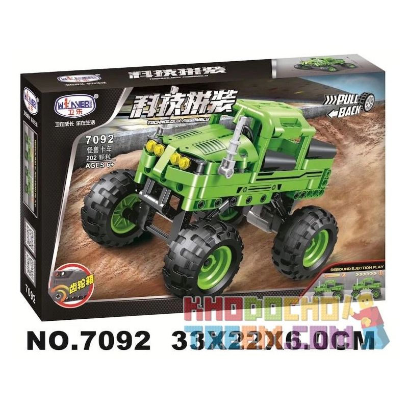 Winner 7092 non  XE TẢI HẠNG NẶNG bộ đồ chơi xếp lắp ráp ghép mô hình  TECHNOLOGY ASSEMBLY Kỹ Thuật Công Nghệ Cao Mô Hình Phương Tiện 202 khối