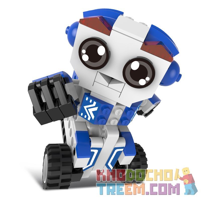 DOUBLEE CADA C52018 52018 non  ROBOT BOBBY KÉO XE LẠI bộ đồ chơi xếp lắp ráp ghép mô hình Mini Racing Pacemaker BOBBY ROBOT Đua Xe Mini 195 khối