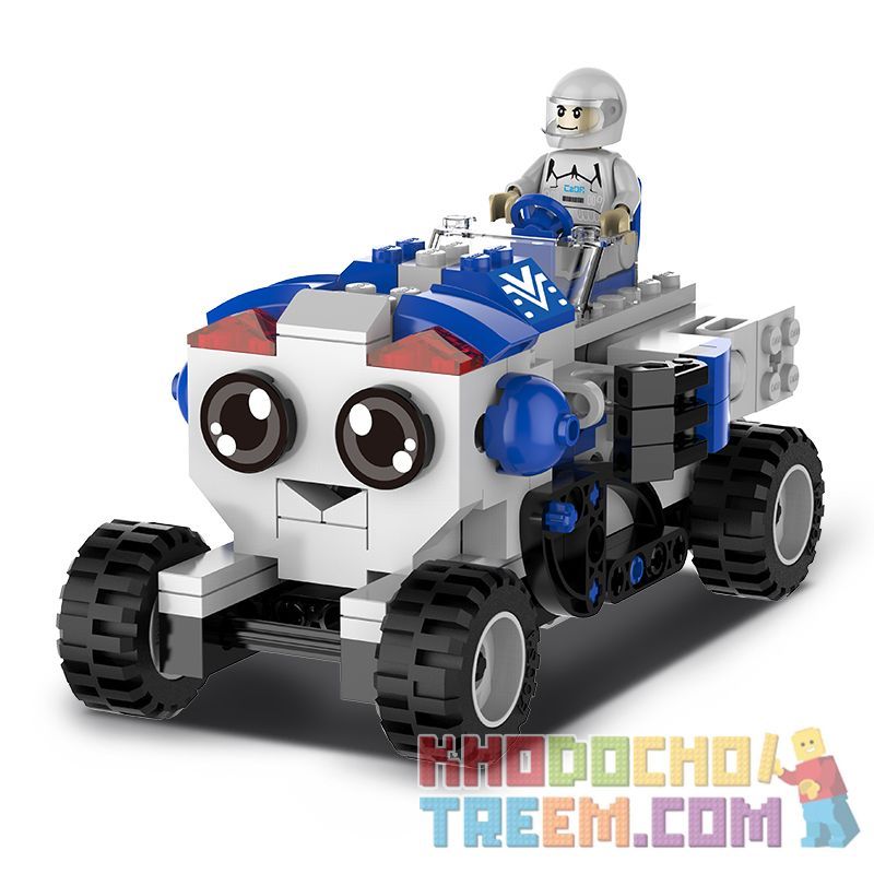 DOUBLEE CADA C52018 52018 non  ROBOT BOBBY KÉO XE LẠI bộ đồ chơi xếp lắp ráp ghép mô hình Mini Racing Pacemaker BOBBY ROBOT Đua Xe Mini 195 khối