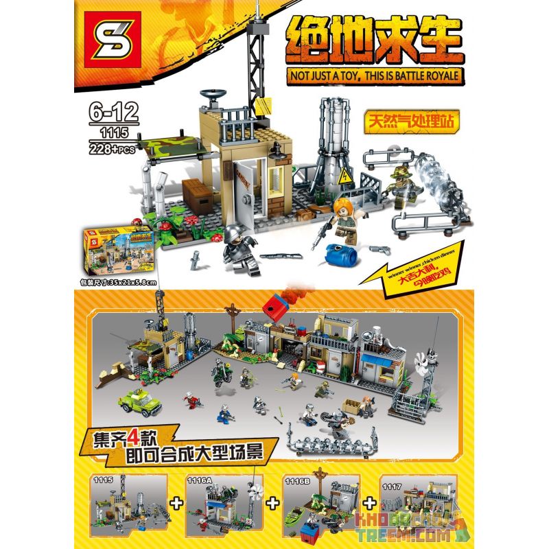 SHENG YUAN SY 1115 non Lego TRẠM XỬ LÝ KHÍ ĐỐT TỰ NHIÊN bộ đồ chơi xếp lắp ráp ghép mô hình Movie & Game Phim Và Trò Chơi 228 khối