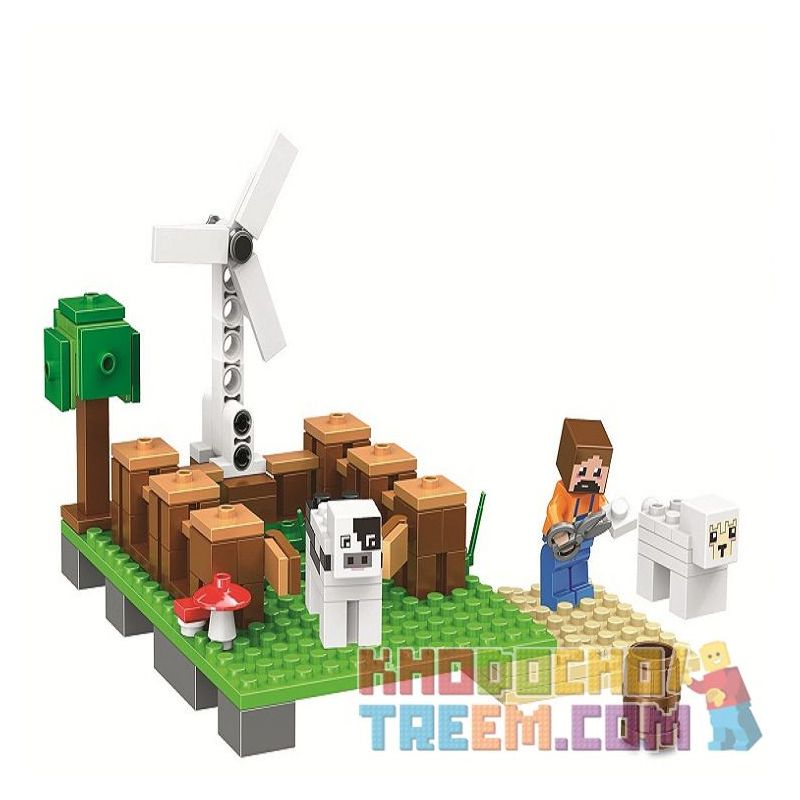 Bela 10949 Lari 10949 non Lego CẢNH NHỎ bộ đồ chơi xếp lắp ráp ghép mô hình Minecraft MY WORLD Game Xây Dựng 126 khối