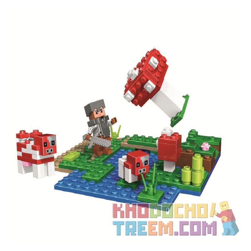 Bela 10955 Lari 10955 non Lego CẢNH NHỎ bộ đồ chơi xếp lắp ráp ghép mô hình Minecraft MY WORLD Game Xây Dựng 119 khối