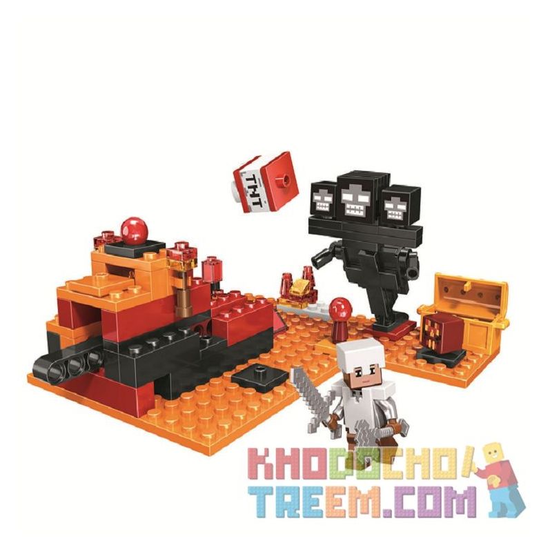 Bela 10956 Lari 10956 non Lego CẢNH NHỎ bộ đồ chơi xếp lắp ráp ghép mô hình Minecraft MY WORLD Game Xây Dựng 131 khối