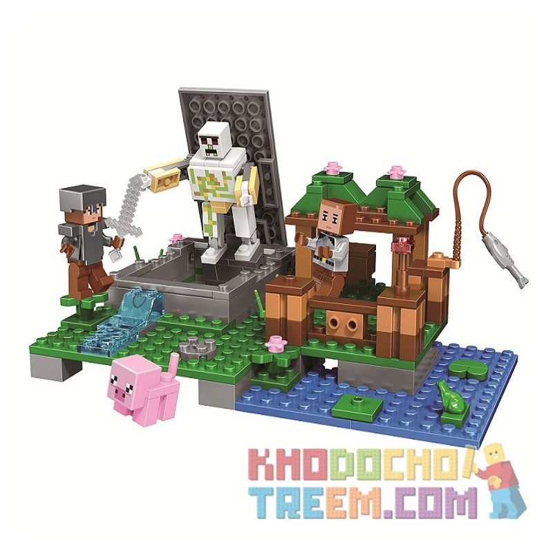 Bela 10962 Lari 10962 non Lego CẢNH NHỎ bộ đồ chơi xếp lắp ráp ghép mô hình Minecraft MY WORLD Game Xây Dựng 219 khối