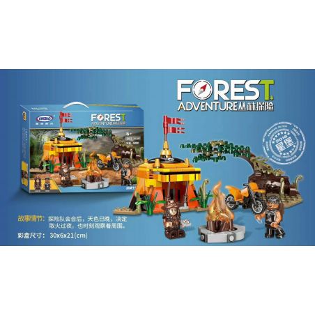 XINGBAO XB-15001 15001 XB15001 non  SINH TỒN TRONG RỪNG bộ đồ chơi xếp lắp ráp ghép mô hình Forest Adventure Thám Hiểm Rừng Già 283 khối