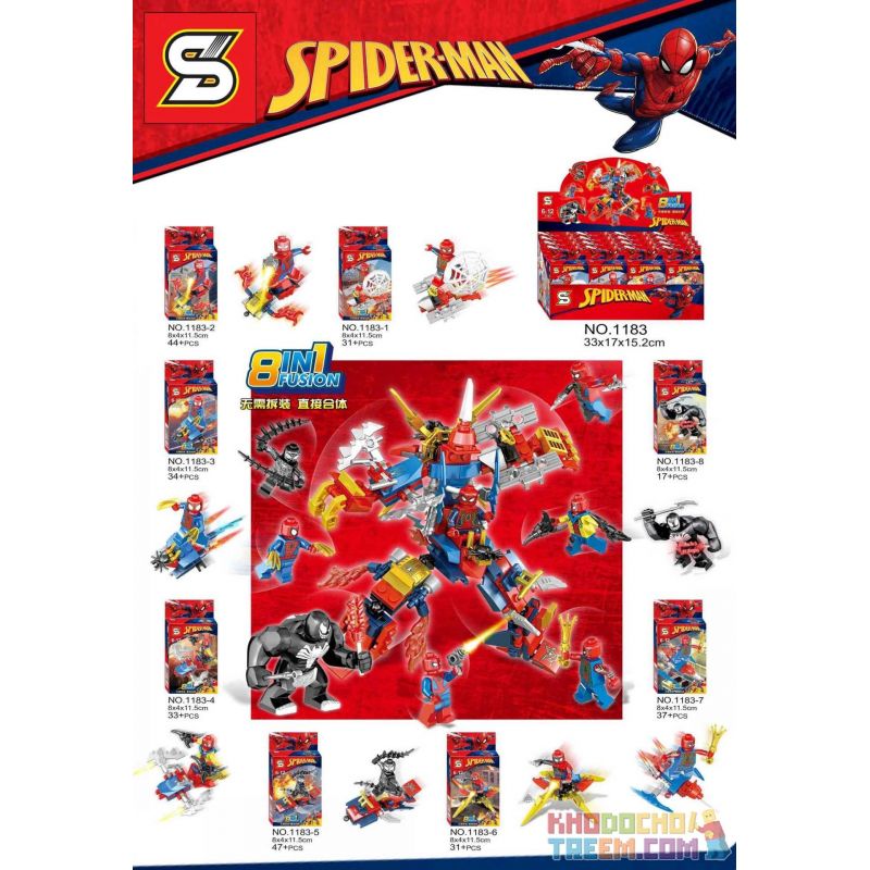 SHENG YUAN SY 1183 1183-1 1183-2 1183-3 1183-4 1183-5 1183-6 1183-7 1183-8 Xếp hình kiểu Lego SUPER HEROES Spider-Man House 8 Me SHENG YUAN SY 1183 1183-1 1183-2 1183-3 1183-4 1183-5 1183-6 1183-7 1183-8 Xếp hình kiểu Lego SUPER HEROES Spider-Man House 8 Me