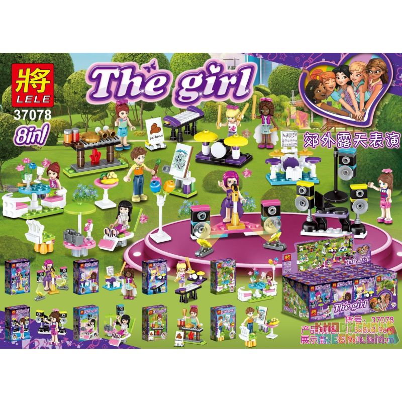 LELE 37078 Xếp hình kiểu Lego FRIENDS The Girl Good Friend Suburban Open-air Performance Crowd Small Scene 8 Biểu Diễn Ngoài Trờ LELE 37078 Xếp hình kiểu Lego FRIENDS The Girl Good Friend Suburban Open-air Performance Crowd Small Scene 8 Biểu Diễn Ngoài Trờ