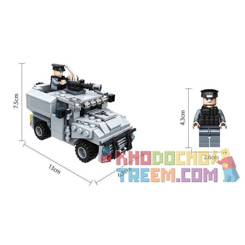 PanlosBrick 635006 Panlos Brick 635006 non  XE TẤN CÔNG CÓ VŨ TRANG bộ đồ chơi xếp lắp ráp ghép mô hình Gun Strike GUNSTRIKE Đấu Súng 225 khối