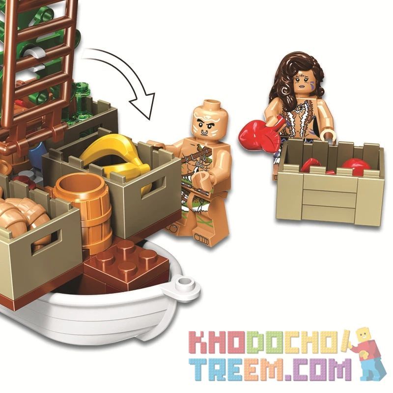 Winner 8048 non  HORDE CUNG CẤP TÀU bộ đồ chơi xếp lắp ráp ghép mô hình Jurassic World DINOSAUR TRIBE SUPPLY SHIP Thế Giới Khủng Long 272 khối