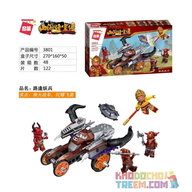 Enlighten 3801 Qman 3801 KEEPPLEY 3801 Xếp hình kiểu Lego MONKIE KID WUKONG Lu Feng Yaobing 122 khối Enlighten 3801 Qman 3801 KEEPPLEY 3801 Xếp hình kiểu Lego MONKIE KID WUKONG Lu Feng Yaobing 122 khối