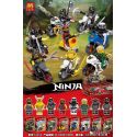 LELE 31155 non Lego PHANTOM NINJA CƯỠI XE MÁY 8 bộ đồ chơi xếp lắp ráp ghép mô hình The Lego Ninjago Movie NINJA MASTERS OF SPINJITZU Ninja Lốc Xoáy