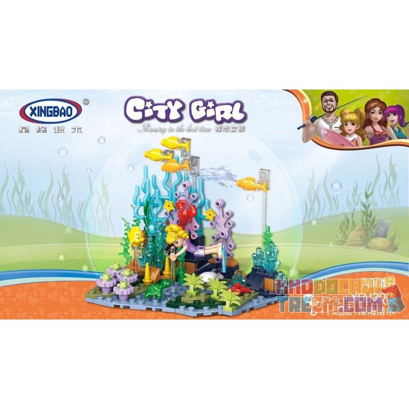 XINGBAO XB-12013 12013 XB12013 Xếp hình kiểu Lego CityGirl Deep Sea Diving City Girl Lặn Biển Sâu 203 khối XINGBAO XB-12013 12013 XB12013 Xếp hình kiểu Lego CityGirl Deep Sea Diving City Girl Lặn Biển Sâu 203 khối