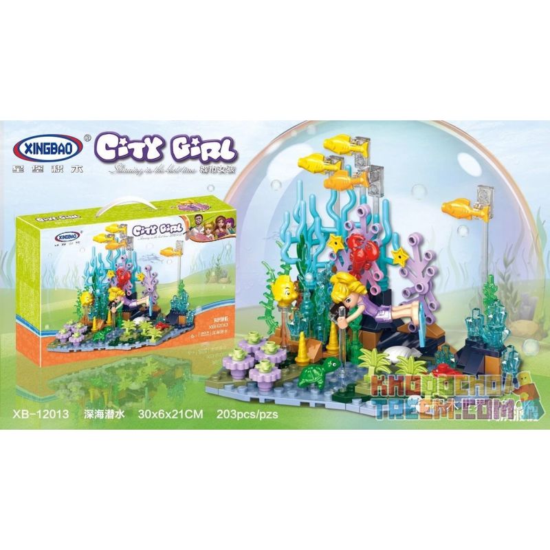 XINGBAO XB-12013 12013 XB12013 non  LẶN BIỂN SÂU bộ đồ chơi xếp lắp ráp ghép mô hình City Girl CITYGIRL DEEP SEA DIVING Thành Phố Con Gái 203 khối XINGBAO XB-12013 12013 XB12013 non  LẶN BIỂN SÂU bộ đồ chơi xếp lắp ráp ghép mô hình City Girl CITYGIRL DEEP SEA DIVING Thành Phố Con Gái 203 khối