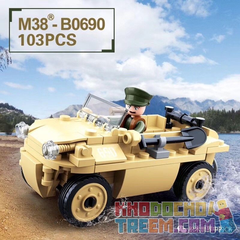 SLUBAN M38-B0690 B0690 0690 M38B0690 38-B0690 Xếp hình kiểu Lego VW82 Amphibious TUB Car World War II Adversity Rebirth Type 82 "Barrel" Amphibious Jeep Xe Jeep Lội Nước Kiểu 82 "Thùng" 106 khối SLUBAN M38-B0690 B0690 0690 M38B0690 38-B0690 Xếp hình kiểu Lego VW82 Amphibious TUB Car World War II Adversity Rebirth Type 82 "Barrel" Amphibious Jeep Xe Jeep Lội Nước Kiểu 82 "Thùng" 106 khối
