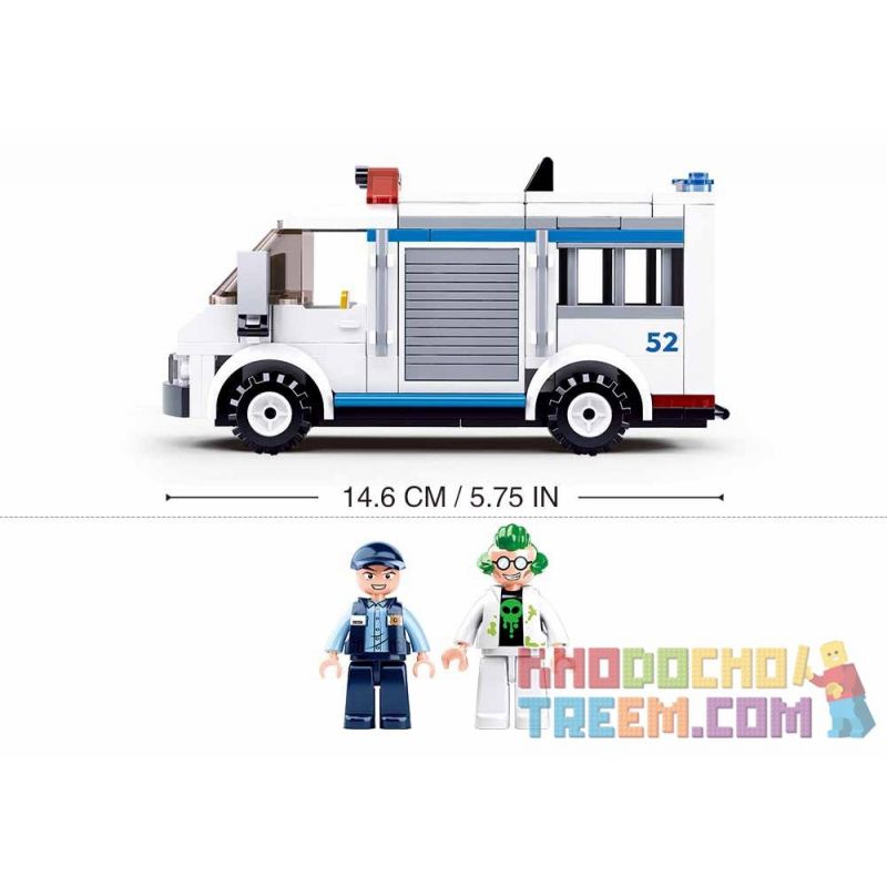 SLUBAN M38-B0652 B0652 0652 M38B0652 38-B0652 non  XE HỘ TỐNG ĐIỀU TRA HÌNH SỰ bộ đồ chơi xếp lắp ráp ghép mô hình Police POLICE ESCORT VEHICLE Cảnh Sát 117 khối