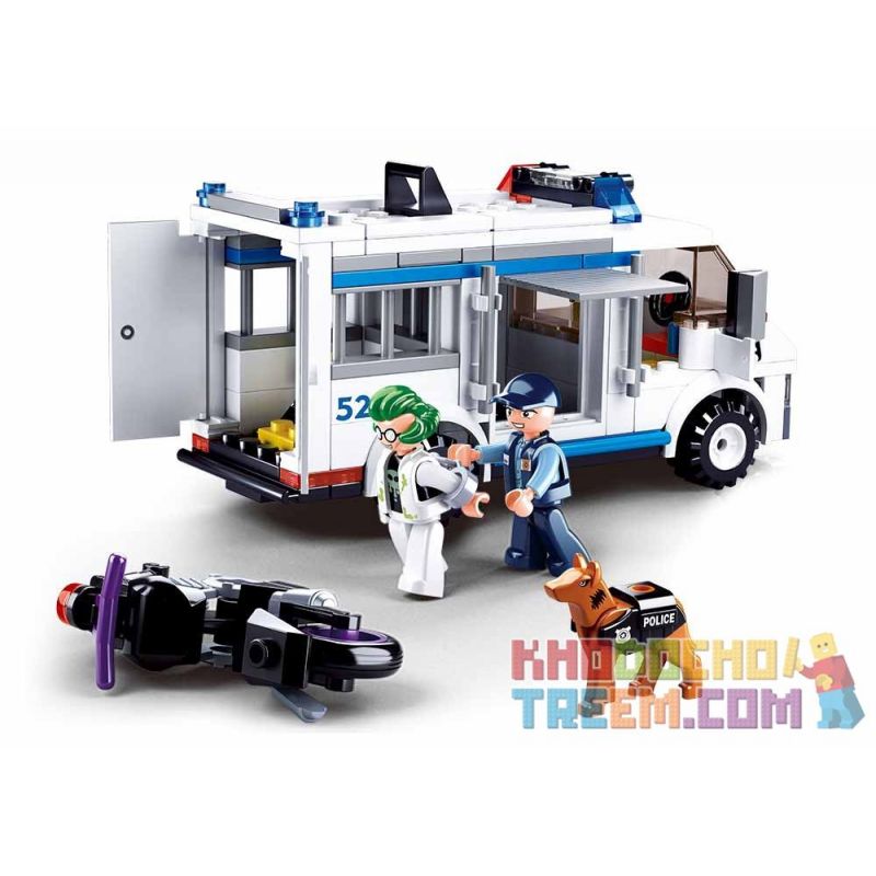 SLUBAN M38-B0652 B0652 0652 M38B0652 38-B0652 non  XE HỘ TỐNG ĐIỀU TRA HÌNH SỰ bộ đồ chơi xếp lắp ráp ghép mô hình Police POLICE ESCORT VEHICLE Cảnh Sát 117 khối