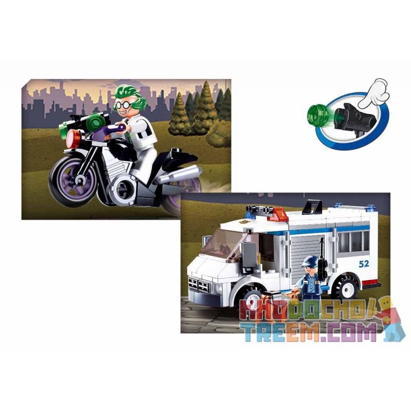 SLUBAN M38-B0652 B0652 0652 M38B0652 38-B0652 non  XE HỘ TỐNG ĐIỀU TRA HÌNH SỰ bộ đồ chơi xếp lắp ráp ghép mô hình Police POLICE ESCORT VEHICLE Cảnh Sát 117 khối