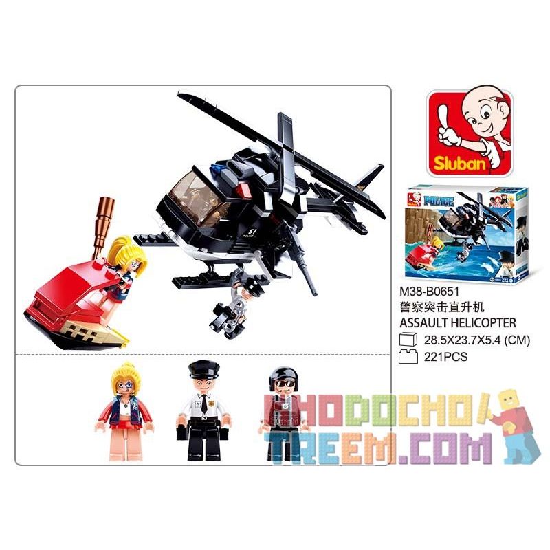 SLUBAN M38-B0651 B0651 0651 M38B0651 38-B0651 non  TRỰC THĂNG TẤN CÔNG CẢNH SÁT bộ đồ chơi xếp lắp ráp ghép mô hình Police ASSAULT HELICOPTER 221 khối SLUBAN M38-B0651 B0651 0651 M38B0651 38-B0651 non  TRỰC THĂNG TẤN CÔNG CẢNH SÁT bộ đồ chơi xếp lắp ráp ghép mô hình Police ASSAULT HELICOPTER 221 khối