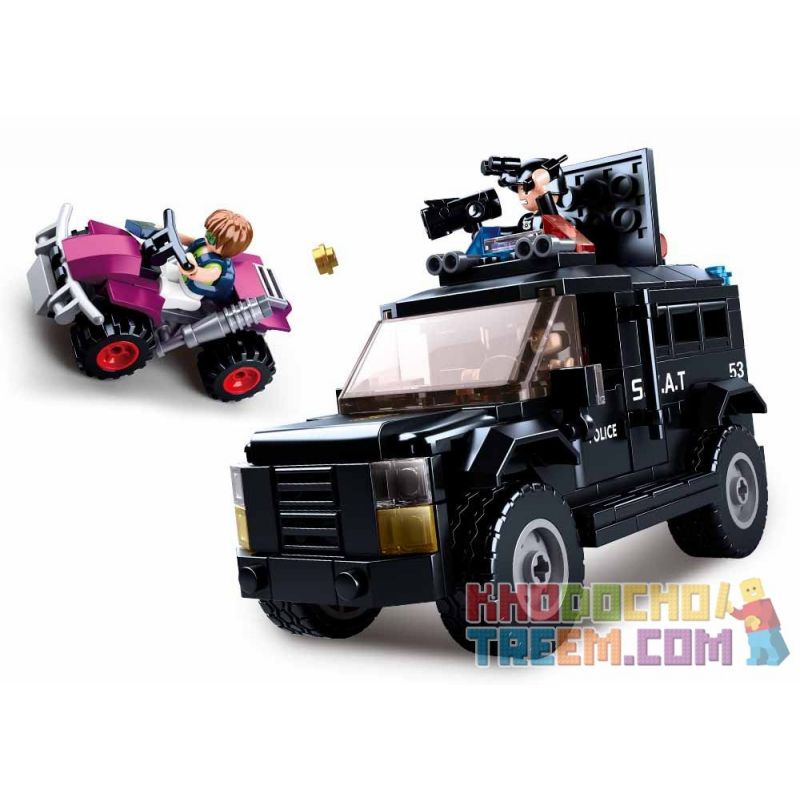 SLUBAN M38-B0653 B0653 0653 M38B0653 38-B0653 Xếp hình kiểu Lego All Police Dispatched Special Armored Assault Vehicle Xe Tấn Công Bọc Thép đặc Biệt 293 khối SLUBAN M38-B0653 B0653 0653 M38B0653 38-B0653 Xếp hình kiểu Lego All Police Dispatched Special Armored Assault Vehicle Xe Tấn Công Bọc Thép đặc Biệt 293 khối