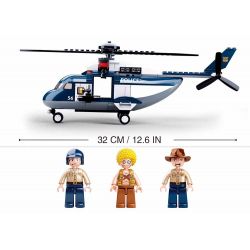 SLUBAN M38-B0656 B0656 0656 M38B0656 38-B0656 Xếp hình kiểu Lego Police Potorcraft All Police Dispatched Police Rotor Helicopter Trực Thăng Cánh Quạt Cảnh Sát 285 khối