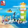SLUBAN M38-B0607 B0607 0607 M38B0607 38-B0607 non  NGỌN HẢI ĐĂNG CẦU TÀU VỊNH DOLPHIN bộ đồ chơi xếp lắp ráp ghép mô hình Girl's Dream LIGHTHOUSE PIER Giấc Mơ Con Gái 277 khối