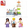 SLUBAN M38-B0607 B0607 0607 M38B0607 38-B0607 non  NGỌN HẢI ĐĂNG CẦU TÀU VỊNH DOLPHIN bộ đồ chơi xếp lắp ráp ghép mô hình Girl's Dream LIGHTHOUSE PIER Giấc Mơ Con Gái 277 khối