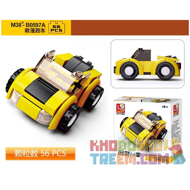 SLUBAN M38 non  XE THỂ THAO MUI TRẦN 4 MÀU VÀNG ĐỊA HÌNH XANH ĐẦU KÉO ĐUA F3 ĐỎ bộ đồ chơi xếp lắp ráp ghép mô hình Creator Sáng Tạo 196 khối SLUBAN M38 non  XE THỂ THAO MUI TRẦN 4 MÀU VÀNG ĐỊA HÌNH XANH ĐẦU KÉO ĐUA F3 ĐỎ bộ đồ chơi xếp lắp ráp ghép mô hình Creator Sáng Tạo 196 khối