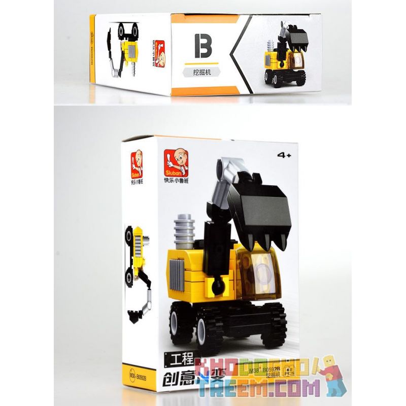 SLUBAN M38 non  4 LOẠI XE KỸ THUẬT MÁY ỦI XÚC CẨU TRỘN bộ đồ chơi xếp lắp ráp ghép mô hình Creator Sáng Tạo 161 khối SLUBAN M38 non  4 LOẠI XE KỸ THUẬT MÁY ỦI XÚC CẨU TRỘN bộ đồ chơi xếp lắp ráp ghép mô hình Creator Sáng Tạo 161 khối