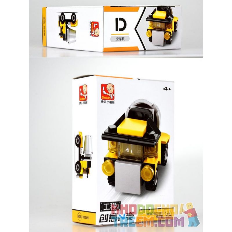 SLUBAN M38 non  4 LOẠI XE KỸ THUẬT MÁY ỦI XÚC CẨU TRỘN bộ đồ chơi xếp lắp ráp ghép mô hình Creator Sáng Tạo 161 khối SLUBAN M38 non  4 LOẠI XE KỸ THUẬT MÁY ỦI XÚC CẨU TRỘN bộ đồ chơi xếp lắp ráp ghép mô hình Creator Sáng Tạo 161 khối