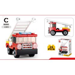 SLUBAN M38 non  4 LOẠI XE CỨU HỎA bộ đồ chơi xếp lắp ráp ghép mô hình Creator Sáng Tạo 138 khối