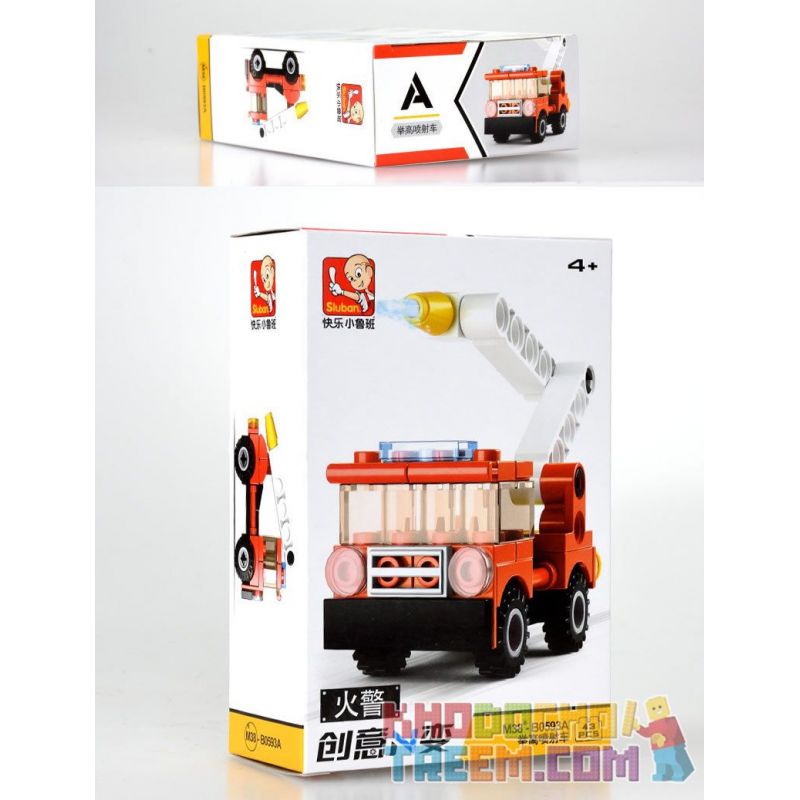 SLUBAN M38 non  4 LOẠI XE CỨU HỎA bộ đồ chơi xếp lắp ráp ghép mô hình Creator Sáng Tạo 138 khối