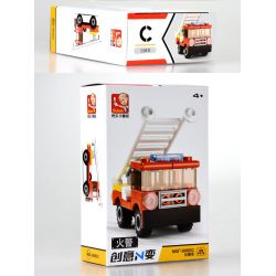 SLUBAN M38 non  4 LOẠI XE CỨU HỎA bộ đồ chơi xếp lắp ráp ghép mô hình Creator Sáng Tạo 138 khối