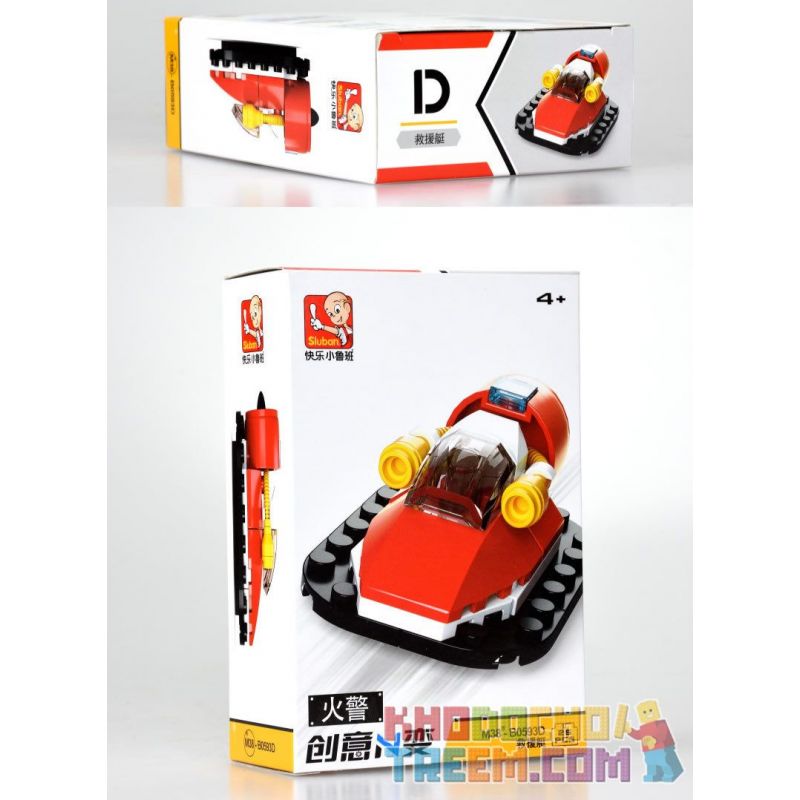 SLUBAN M38 non  4 LOẠI XE CỨU HỎA bộ đồ chơi xếp lắp ráp ghép mô hình Creator Sáng Tạo 138 khối