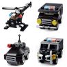 SLUBAN M38 non  CẢNH SÁT ĐẶC NHIỆM CHỐNG CHÁY NỔ 4 TRỰC THĂNG TUẦN TRA XE BỌC THÉP TẤN CÔNG bộ đồ chơi xếp lắp ráp ghép mô hình Creator Sáng Tạo 163 khối