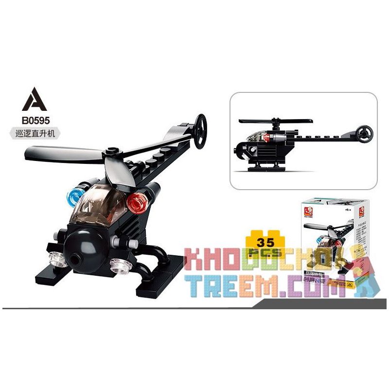 SLUBAN M38 non  CẢNH SÁT ĐẶC NHIỆM CHỐNG CHÁY NỔ 4 TRỰC THĂNG TUẦN TRA XE BỌC THÉP TẤN CÔNG bộ đồ chơi xếp lắp ráp ghép mô hình Creator Sáng Tạo 163 khối