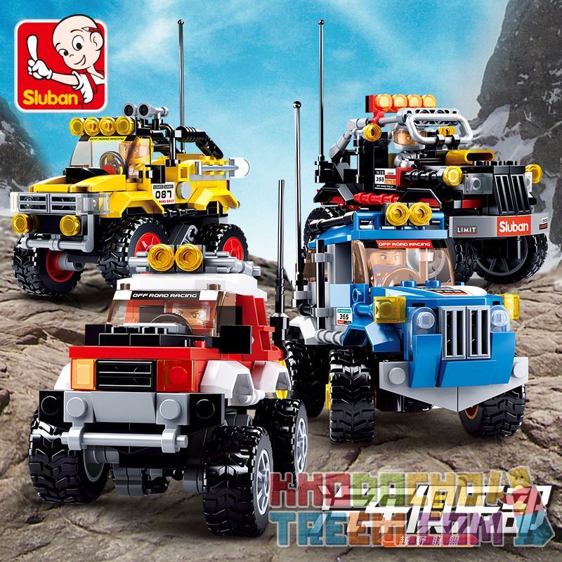 SLUBAN M38-B0663A B0663A 0663A M38B0663A 38-B0663A non  CONQUEROR ĐÌNH CHỈ XE ĐỊA HÌNH bộ đồ chơi xếp lắp ráp ghép mô hình Speed Champions Racing Cars CONQUEROR OFF ROAD CAR WITH SUSPENSION Đua Xe Công Thức 149 khối