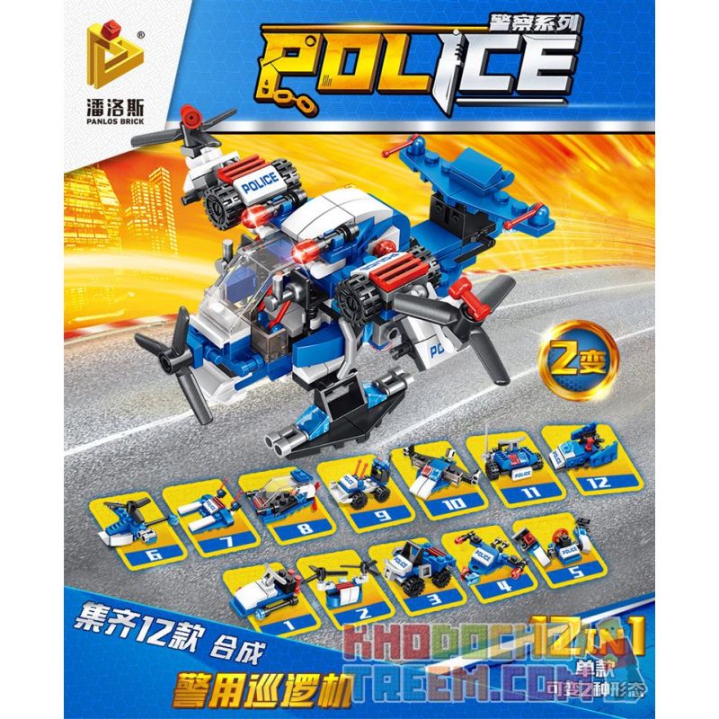 PanlosBrick 681008H 681008I 681008J 681008K 681008L 681008A 681008B 681008C 681008D 681008E 681008F 681008G Panlos Brick 681008H 681008I 681008J 681008K 681008L 681008A 681008B 681008C 681008D 681008E 681008F 681008G non  MÁY BAY TUẦN TRA CẢNH SÁT 12 TRONG bộ đồ chơi xếp lắp ráp ghép mô hình Police 251 khối