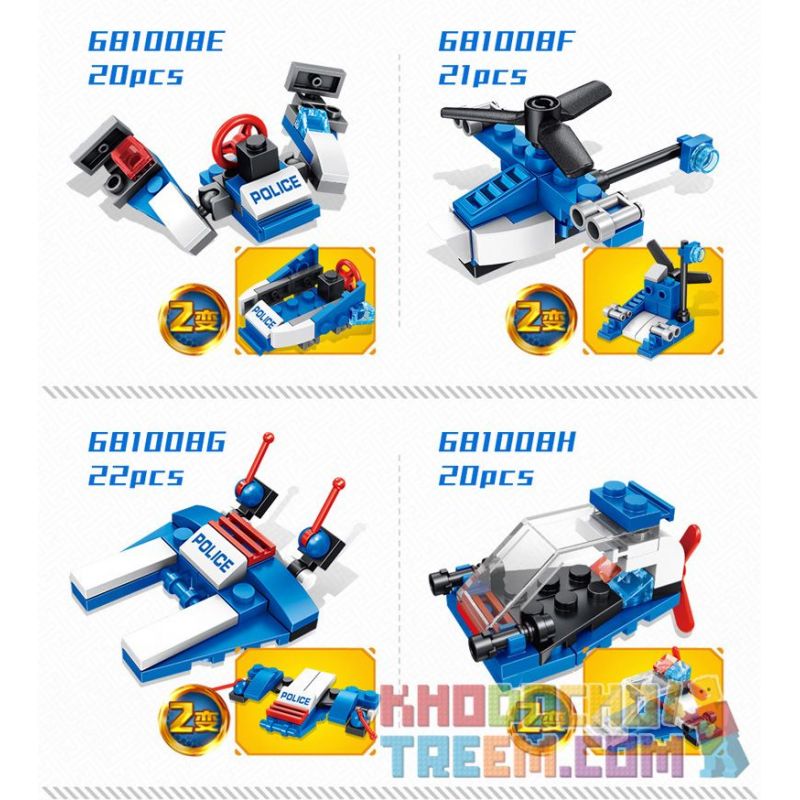 PanlosBrick 681008H 681008I 681008J 681008K 681008L 681008A 681008B 681008C 681008D 681008E 681008F 681008G Panlos Brick 681008H 681008I 681008J 681008K 681008L 681008A 681008B 681008C 681008D 681008E 681008F 681008G non  MÁY BAY TUẦN TRA CẢNH SÁT 12 TRONG bộ đồ chơi xếp lắp ráp ghép mô hình Police 251 khối