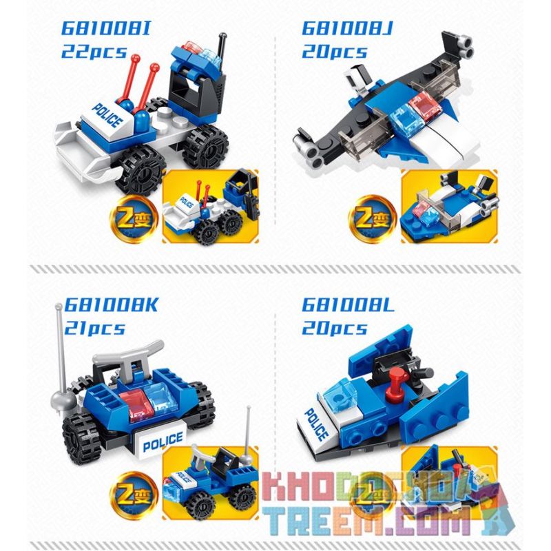 PanlosBrick 681008H 681008I 681008J 681008K 681008L 681008A 681008B 681008C 681008D 681008E 681008F 681008G Panlos Brick 681008H 681008I 681008J 681008K 681008L 681008A 681008B 681008C 681008D 681008E 681008F 681008G non  MÁY BAY TUẦN TRA CẢNH SÁT 12 TRONG bộ đồ chơi xếp lắp ráp ghép mô hình Police 251 khối