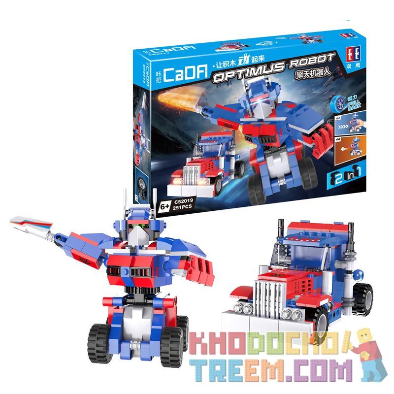 DOUBLEE CADA C52019 52019 non  ROBOT DYNASKY bộ đồ chơi xếp lắp ráp ghép mô hình Transformers OPTIMUS ROBOT Robot Đại Chiến Người Máy Biến Hình 251 khối