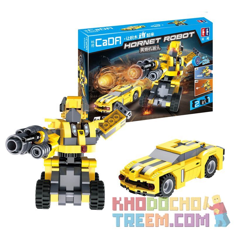 DOUBLEE CADA C52020 52020 non  ROBOT ONG BẮP CÀY QUAY LẠI bộ đồ chơi xếp lắp ráp ghép mô hình Transformers HORNET ROBOT Robot Đại Chiến Người Máy Biến Hình 267 khối