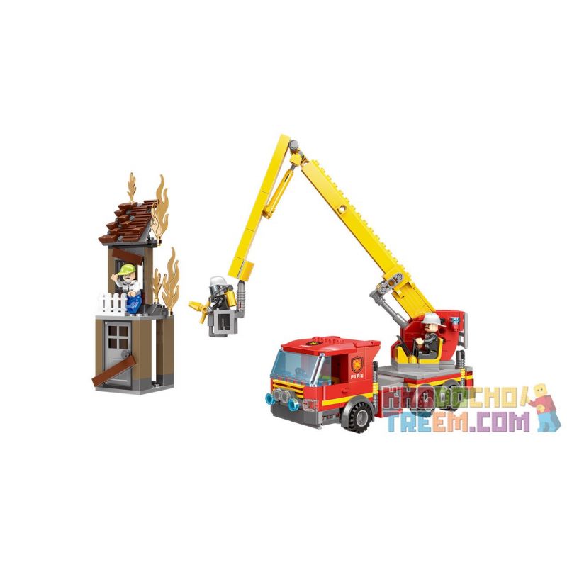 XINGBAO XB-14002 14002 XB14002 non Lego CỨU HỘ NHÀ CAO TẦNG bộ đồ chơi xếp lắp ráp ghép mô hình Fire Rescure FIRE FIGHTING RESCUE OF HIGH BUILDINGS Cứu Hỏa