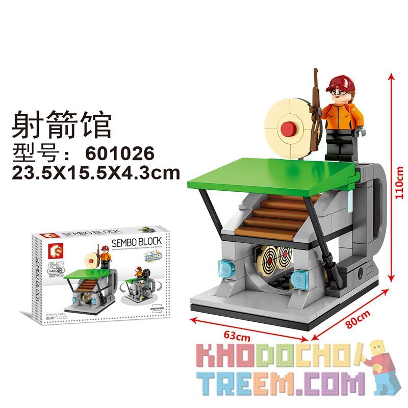 SEMBO 601026 non Lego SẢNH BẮN CUNG bộ đồ chơi xếp lắp ráp ghép mô hình Mini Modular Đường Phố Thu Nhỏ 127 khối