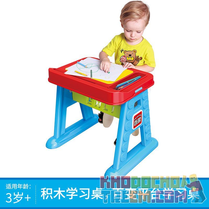 Enlighten 2904 Qman 2904 non  BÀN HỌC bộ đồ chơi xếp lắp ráp ghép mô hình Classic BUILD N LEARN BOX Cổ Điển