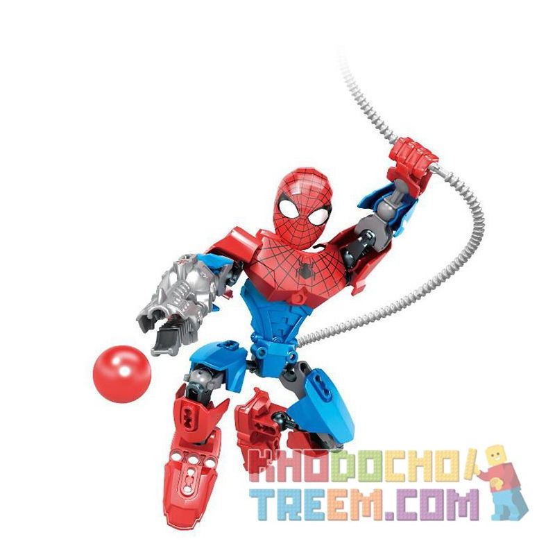 XSZ KSZ 318-2 Xếp hình kiểu Lego TECHNIC Spider-Man Assembled Doll Spiderman Người Nhện 34 khối XSZ KSZ 318-2 Xếp hình kiểu Lego TECHNIC Spider-Man Assembled Doll Spiderman Người Nhện 34 khối