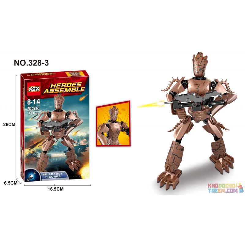 XSZ KSZ 328-3 Xếp hình kiểu Lego TECHNIC Heroes Assemble Assembled Doll Grout Vữa 71 khối XSZ KSZ 328-3 Xếp hình kiểu Lego TECHNIC Heroes Assemble Assembled Doll Grout Vữa 71 khối